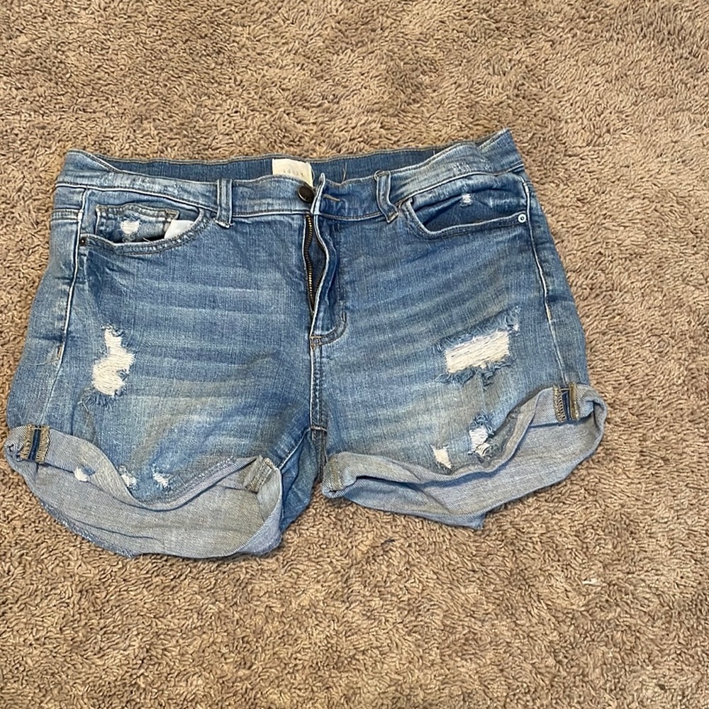 ID 23 Distressed Denim Shorts, Size 30